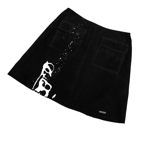 Superga Dresses & Skirts - Hand Painted, suede SuperDry mini skirt